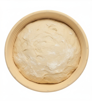 G�rkorb rund aus Peddigrohr f�r Brote bis 2 kg