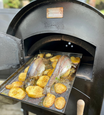 Holzbackofen le Rond mit Gew�lbe mit Au�enverkleidung JETZT 1540 Euro STATT 1861 Euro