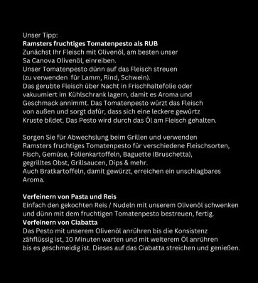 Ramsters fruchtiges Tomatenpesto